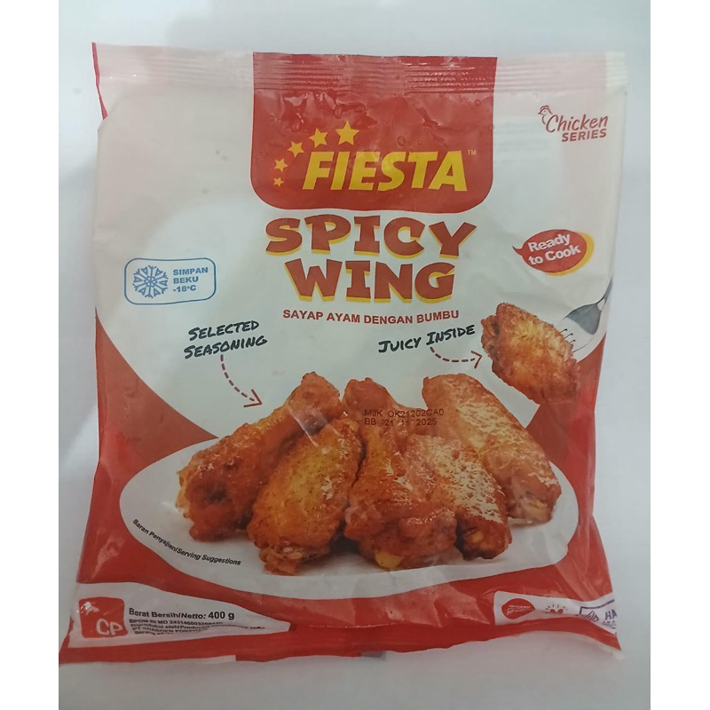 

Fiesta Chicken Spicy Wing Sayap Ayam 400 gram