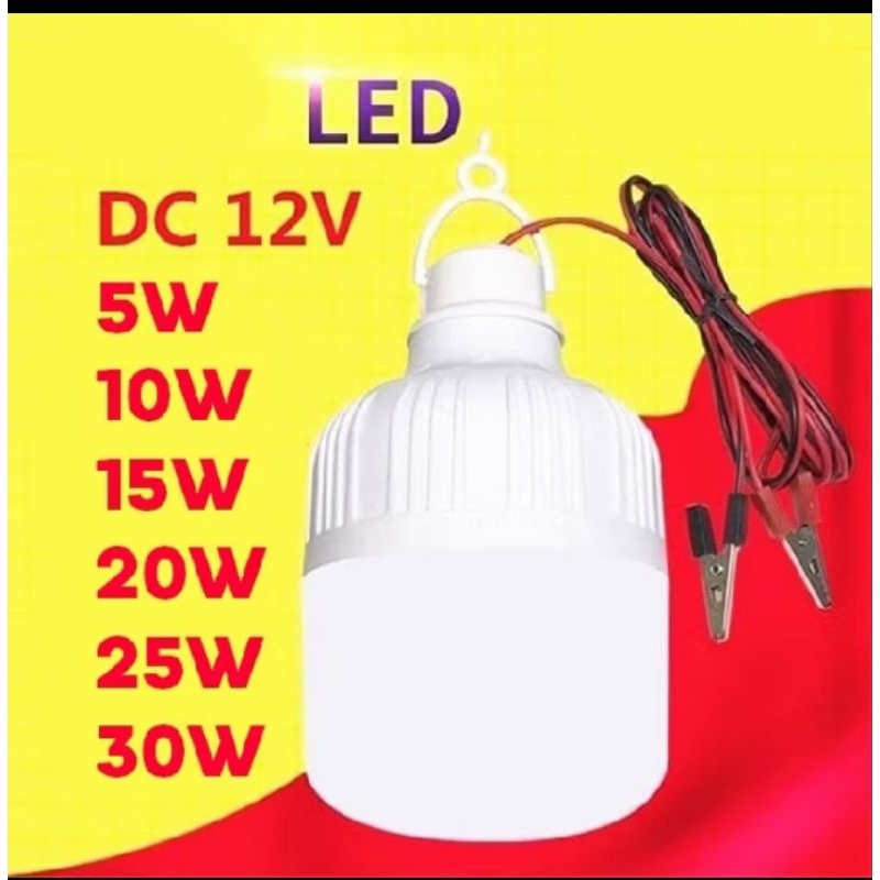 Lampu LED DC jepit aki 12 volt