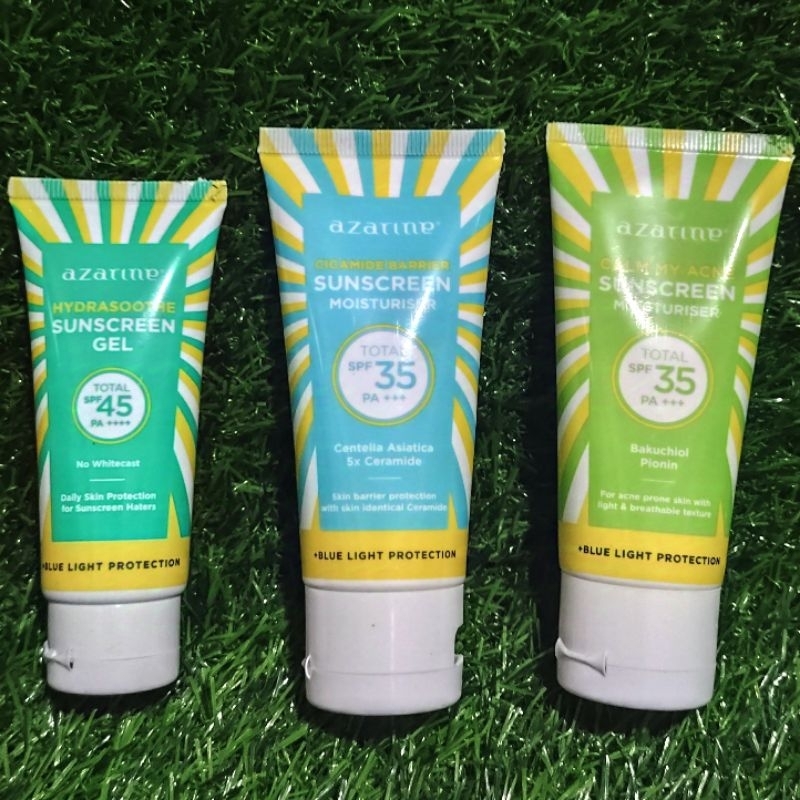 (Exp2027)Azarine Sunscreen Gel Spf45 110ml & SS Moisturizer Spf35