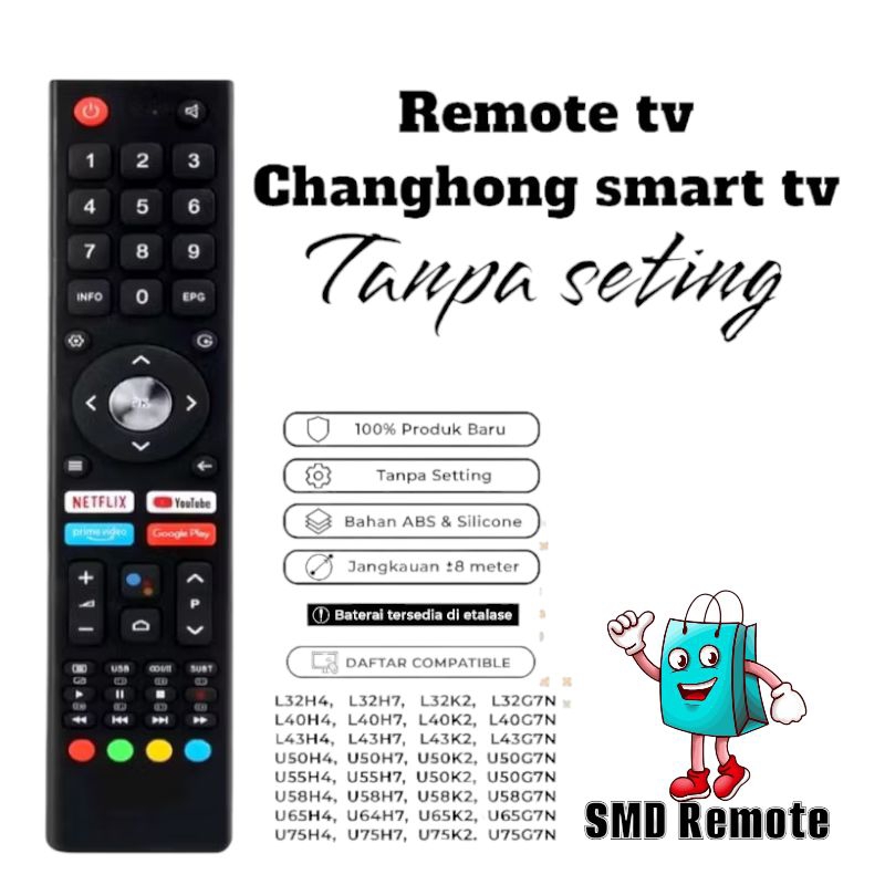 Remote smart tv changhong Remot tv led changhong smart tv