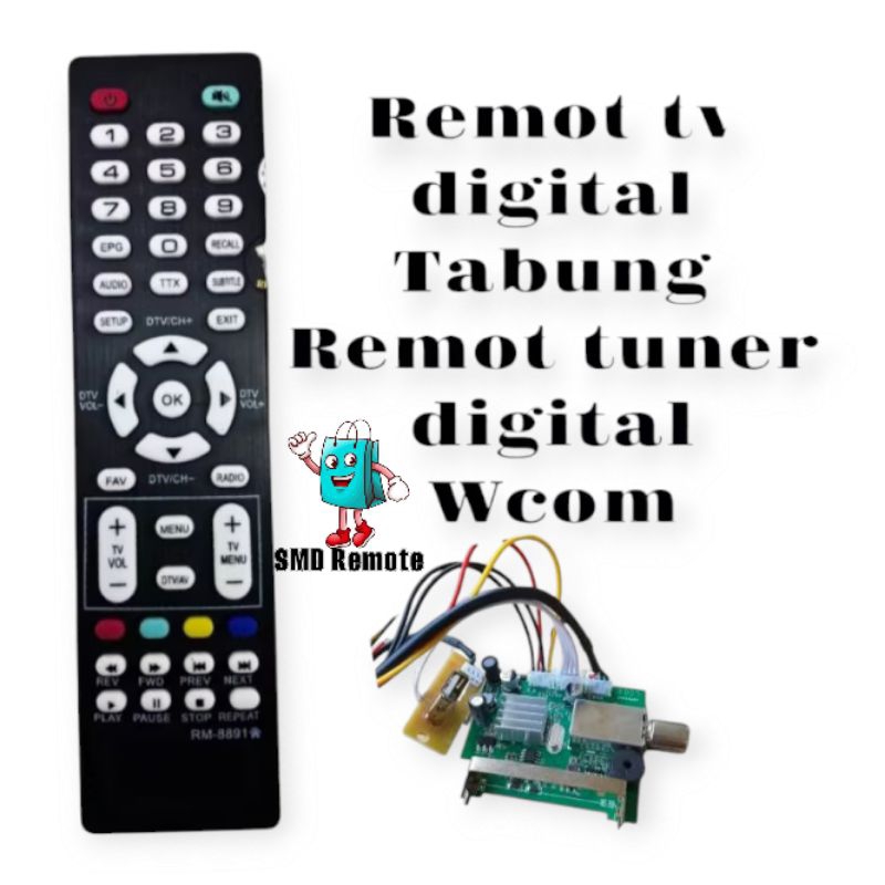 Remot tv tabung china digital/Remot tuner digital w com