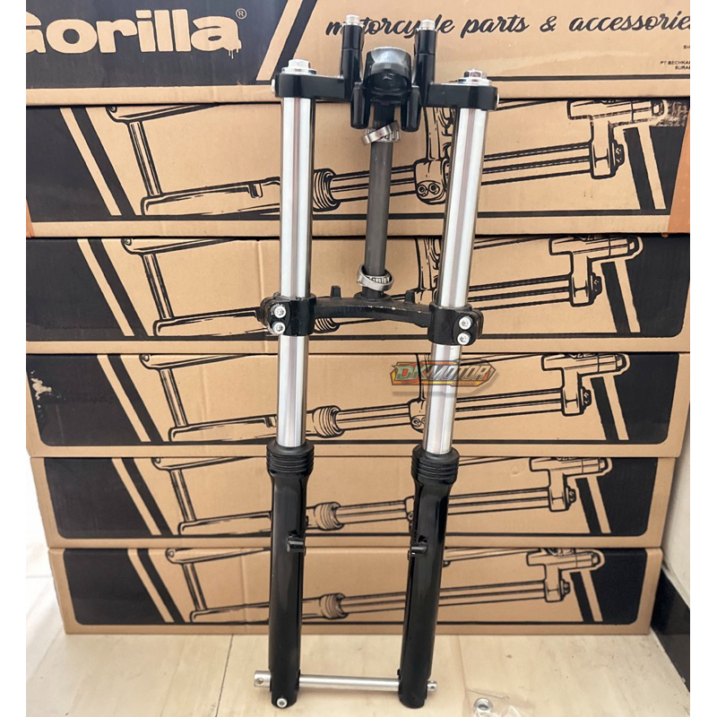 Shock Skok Depan NINJA R Old Gorilla Bottom Hitam Black As Crom Krom pnp TIGER MEGAPRO GL CB