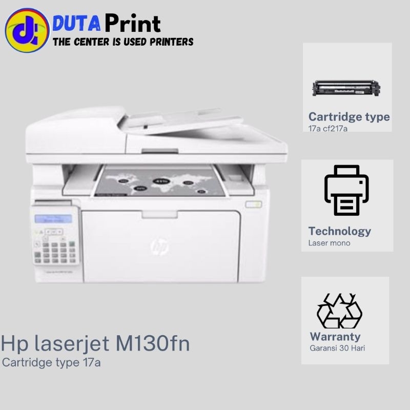 printer hp laserjet m130fn scan copy ADF bekas mulus