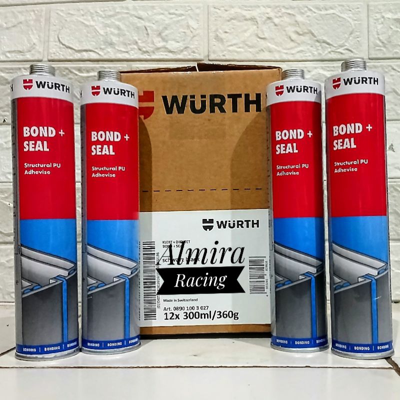 Lem Kaca Bond Seal Wurth Hitam 310ml
