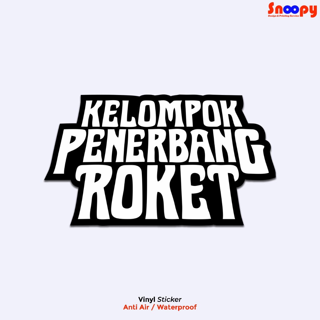 

Stiker Band Indie Indo KPR Vinyl Glossy Sticker Kelompok Penerbang Roket