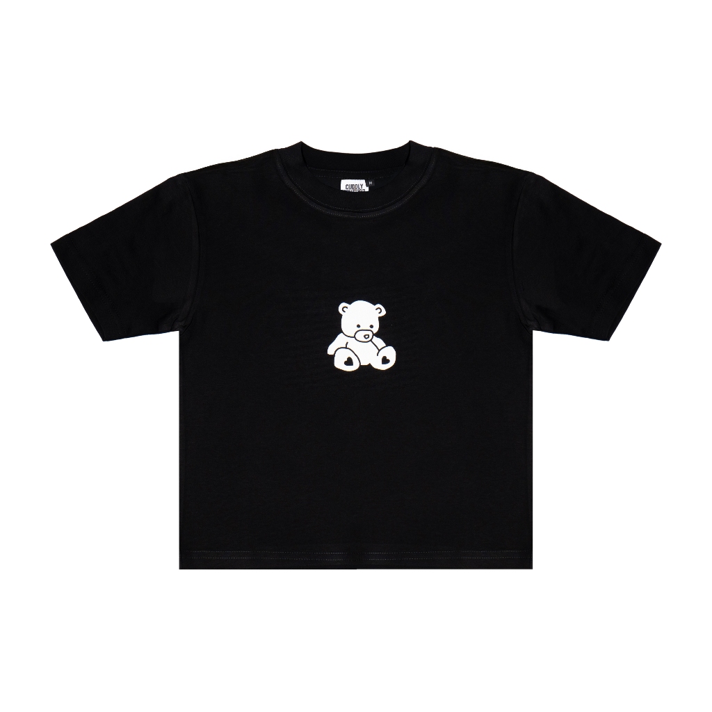 Cuddly Couture - Sugar Bear Kaos Oversize Hitam Anak Laki-laki & Perempuan
