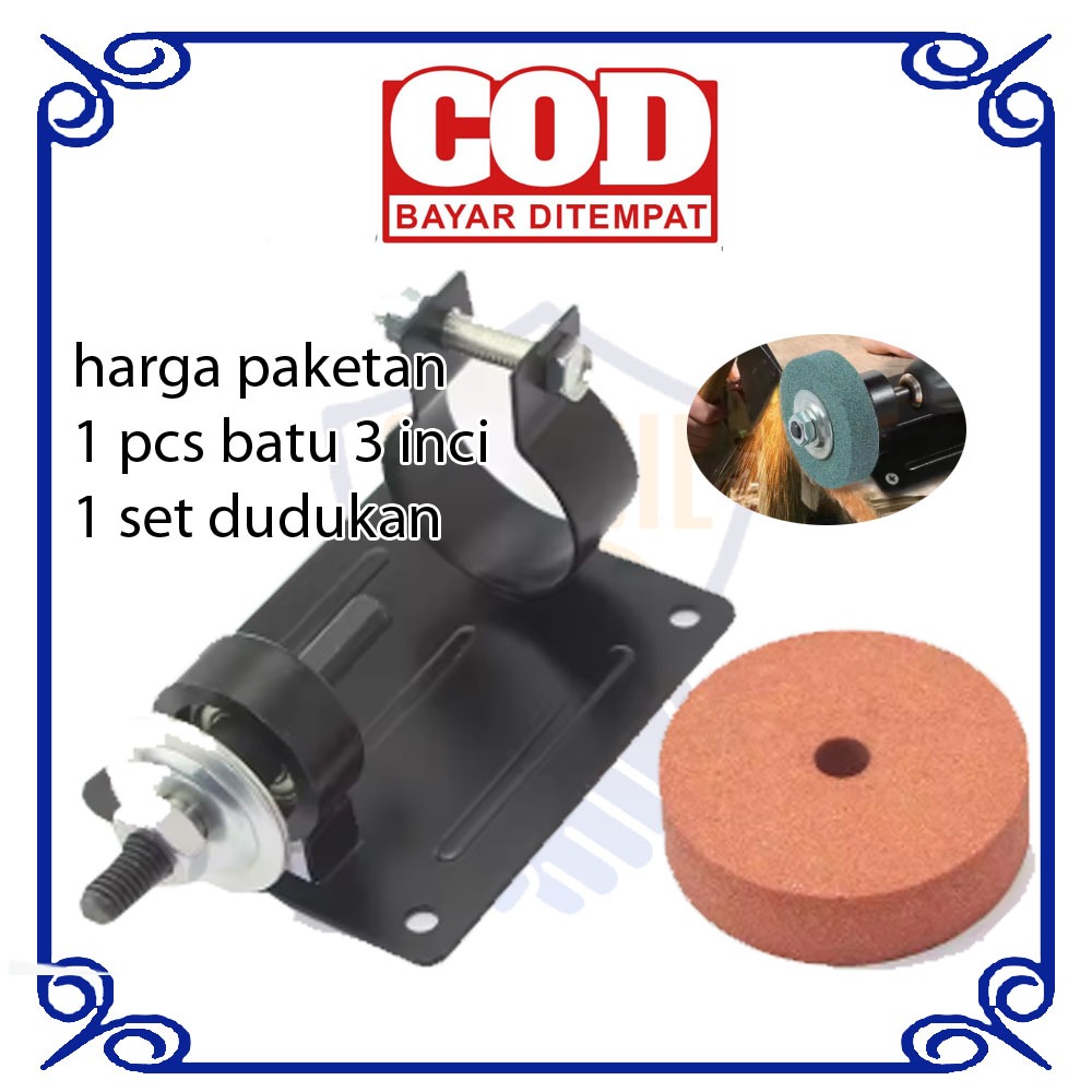 Alat Putar Penggiling Batu Asah Bor Ke Gerinda Poles Cangkul Kape Golok Pahat Beton Kapak