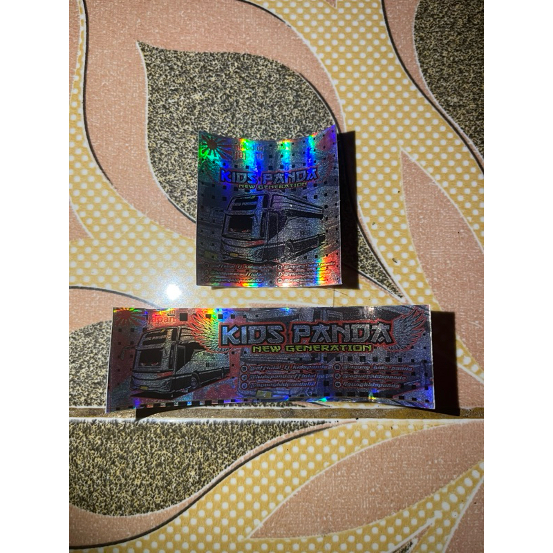 

{ PREMIUM HOLOGRAM BY PALDO } STIKER KIDS PANDA ASLI