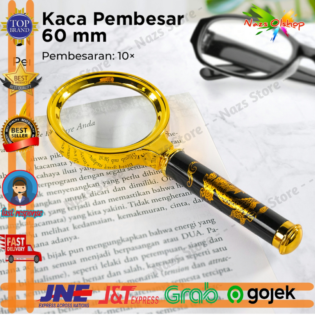 

Kaca Pembesar Handheld Magnifying Glass Lup Magnifier 60mm 10X