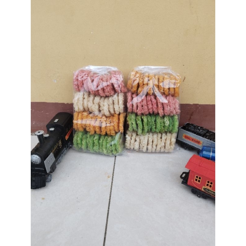

rengginang mini mix warna isi 44 pcs asli ciparay cap dua padi