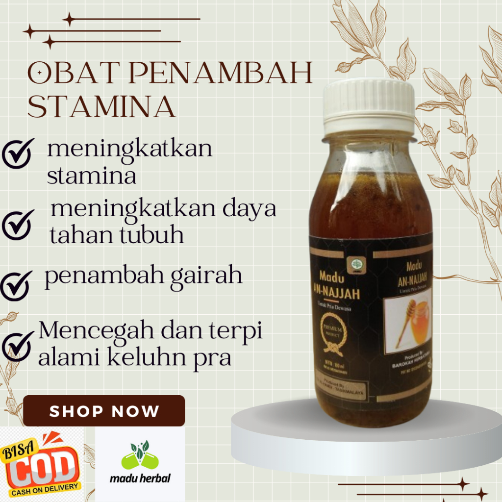 

Madu An Najjah Obat Herbal Alami 100% Meningkatkan daya Tahan Tubuh Menambahkan Gairah