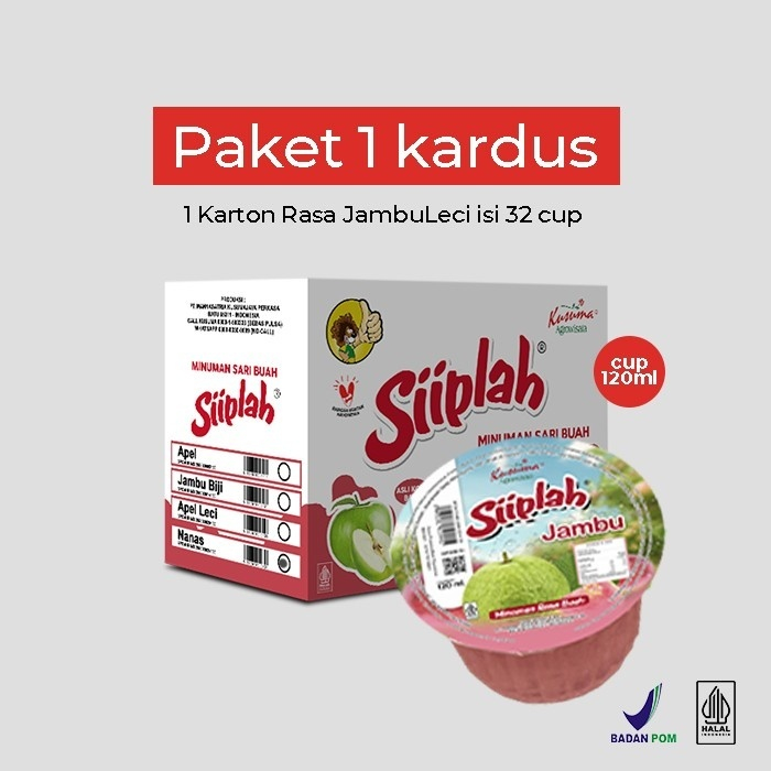 

Siiplah Minuman Sari Buah Rasa Jambu Cup 120ml - Paket 1 Karton 32pcs