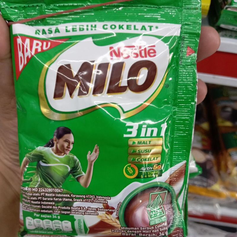 

Milo 3in1 renceng isi 10 saset