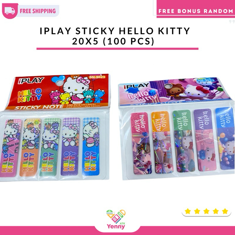 

Iplay Sticky Notes Karakter Hello Kitty 100 Pcs (20x5)