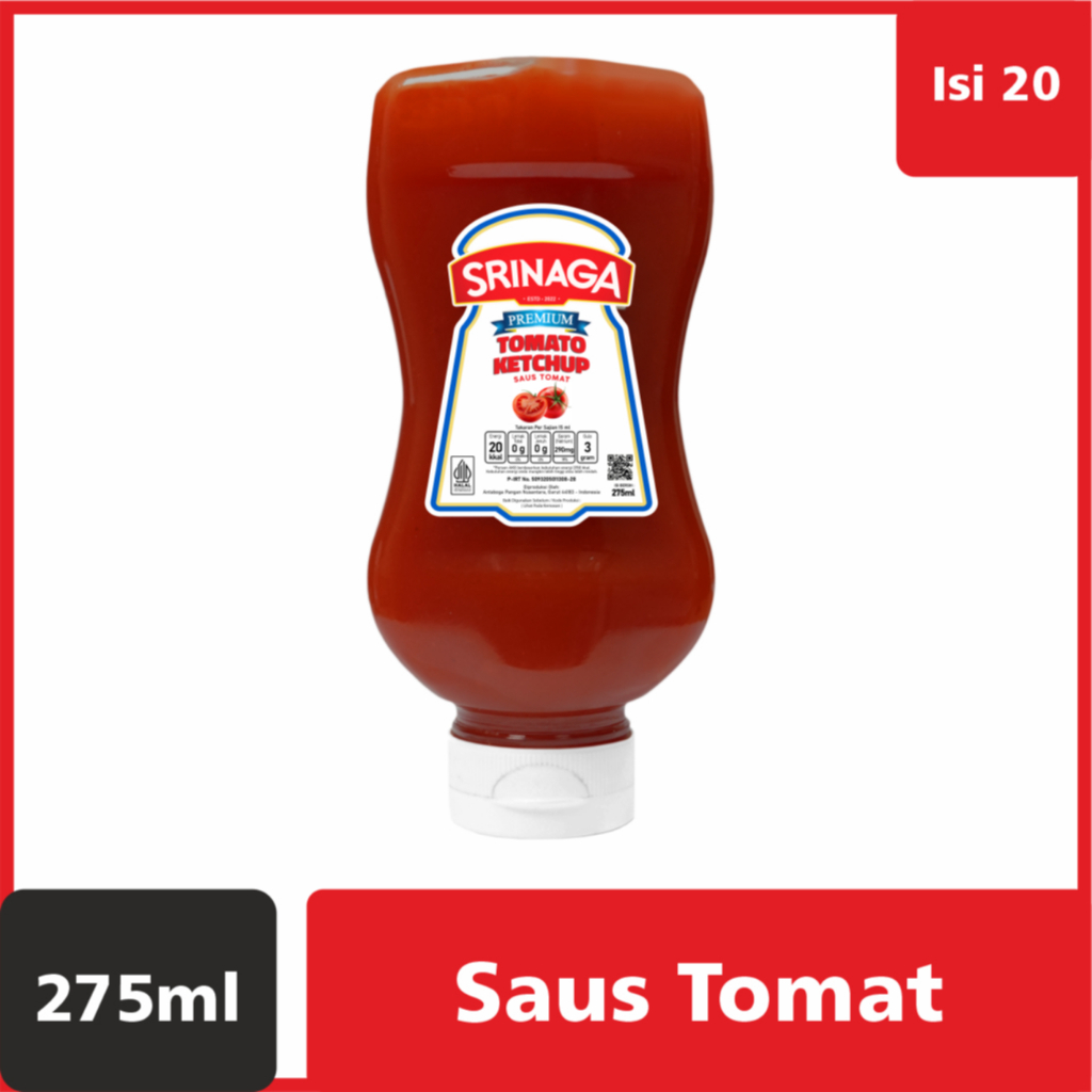 

Srinaga Saus Tomato ketchup 275ml, 1 karton (isi 20)