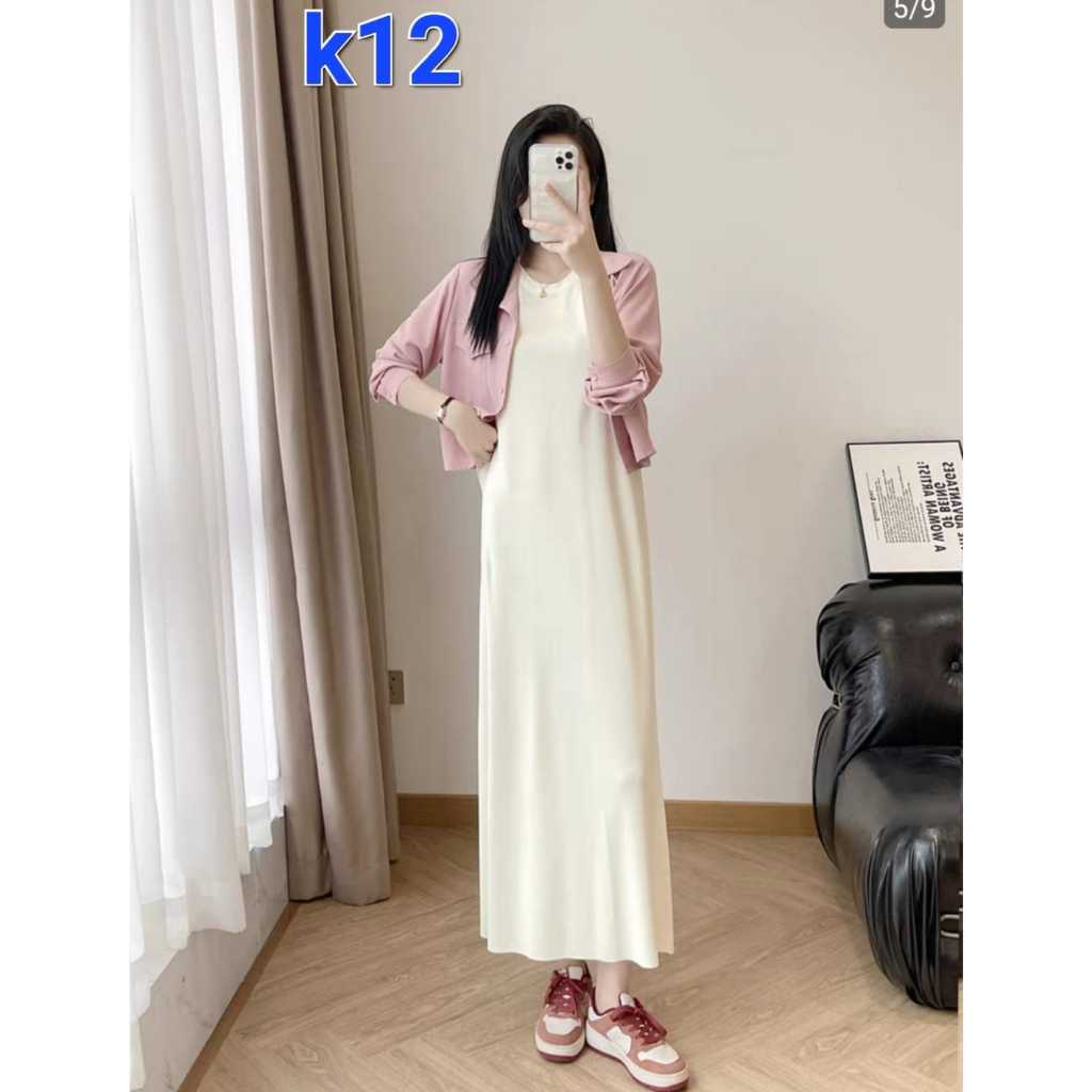 inner dress tanpa lengan/inner span busui