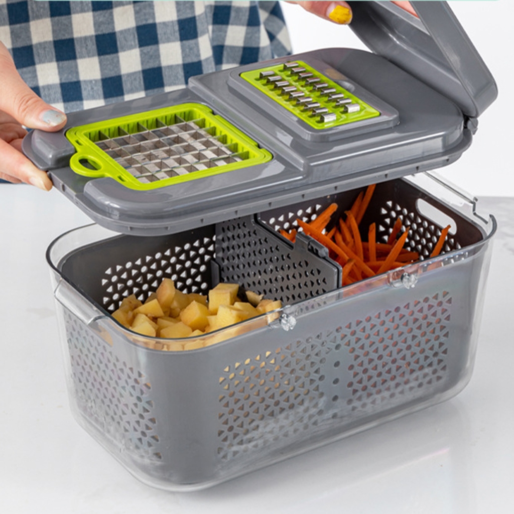 NEW COLUMBIA Parutan/Parutan wortel/alat potong kentang/Parutan Serbaguna Sayur/22-in-1/16-in-1