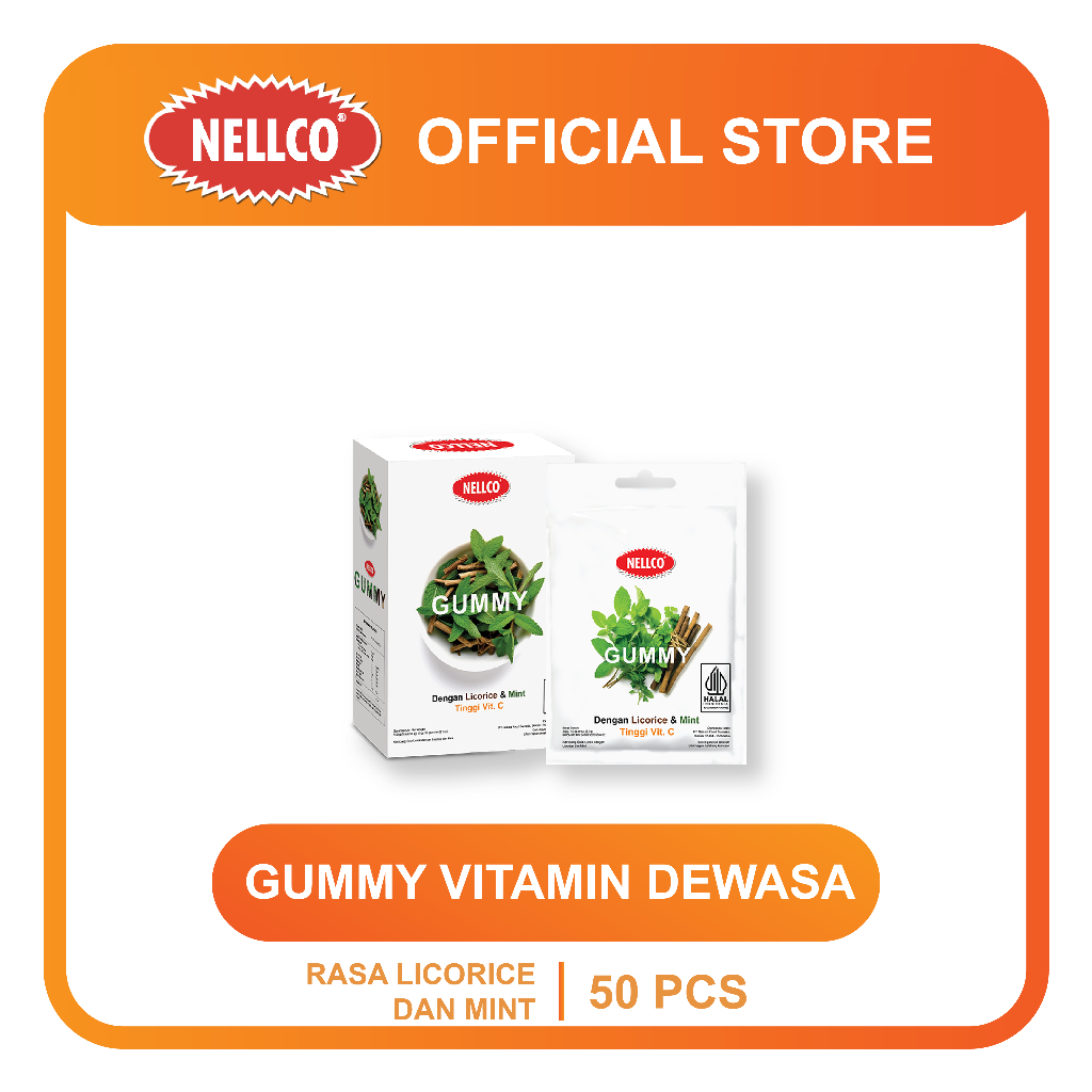 

Nellco Gummy Pereda Batuk dan Hidung Tersumbat (1 Box - 5 Sachet)