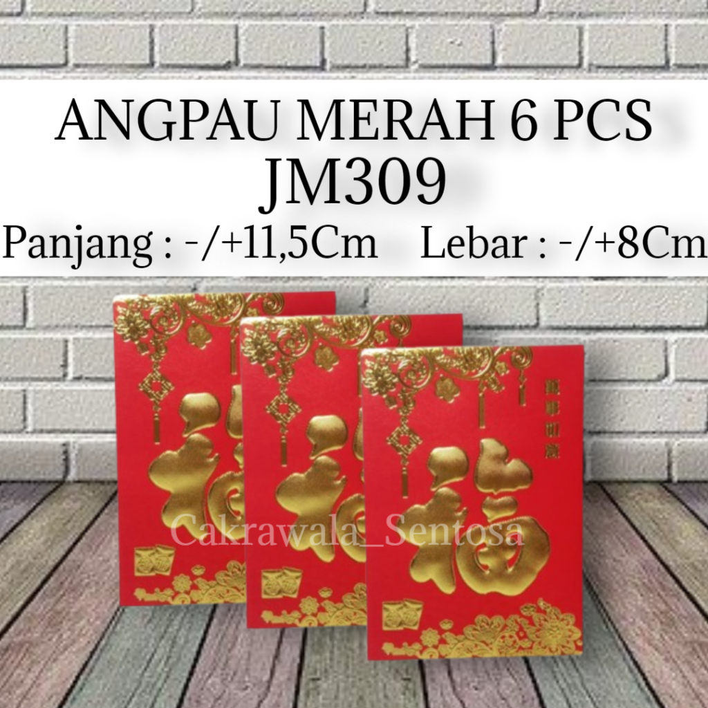 

Angpau Merah Imlek Wedding 6 Pcs JM309