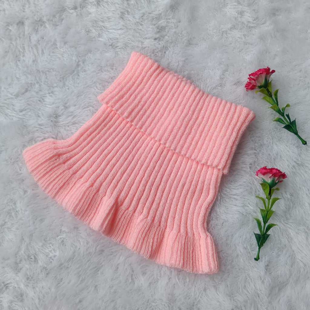 Syal Leher Rajut Syal Kerah Palsu Aksesories Leher RAjut Kakinian