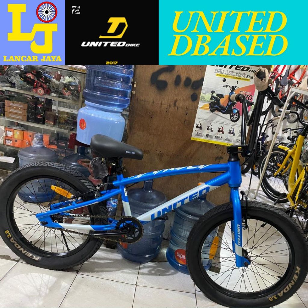 UNITED DBASED 20" Sepeda BMX Casual Anak Cowok Laki Ban jumbo 20 X 3.0 Besi Warna D'BASED