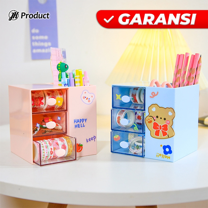 

Laci Mini ATK Tempat Pensil Pulpen Alat Tulis Aksesoris Storage Organizer Motif Lucu