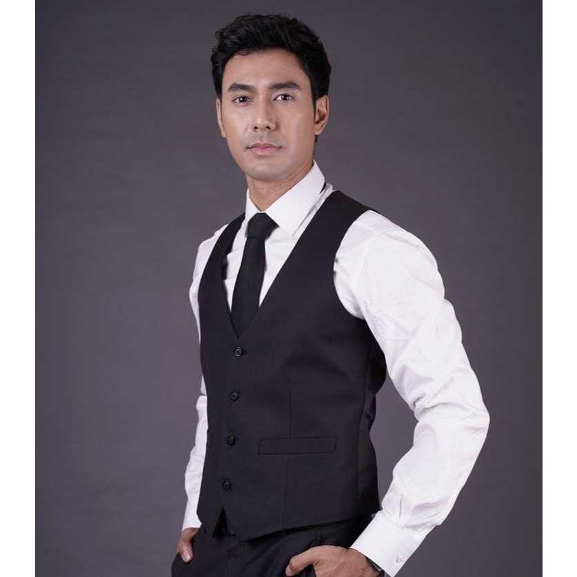 Garansi Iqmu Fashion - Rompi Pria Slimfit Rompi Jas Formal Dalaman Jas Pria