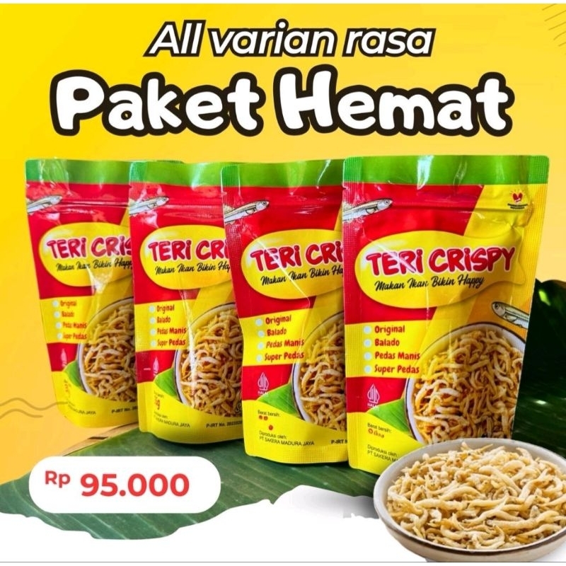 

(Sakera) PAKET HEMAT 80gx4SET ALL VARIAN TERI CRISPY