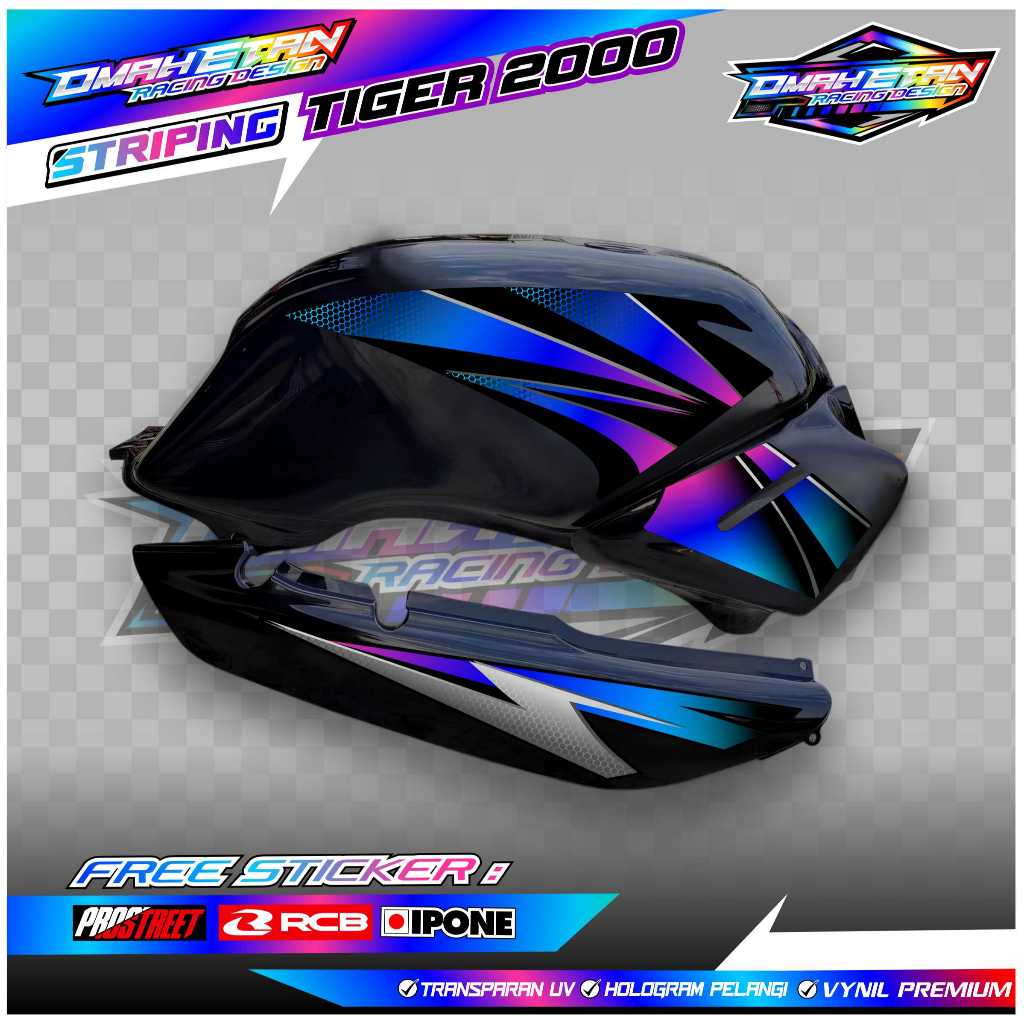 STRIPING VARIASI HONDA TIGER 2000 / STICKER LIST VARIASI MOTOR TIGER 2000 TILAM