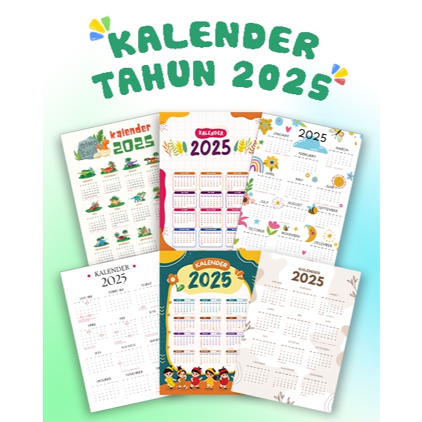 

Kalender 2025 Dinding A3 Tema Anak & Tema Simpel / Kalender Dinding A3 / Kalender 12 Bulan Simpel