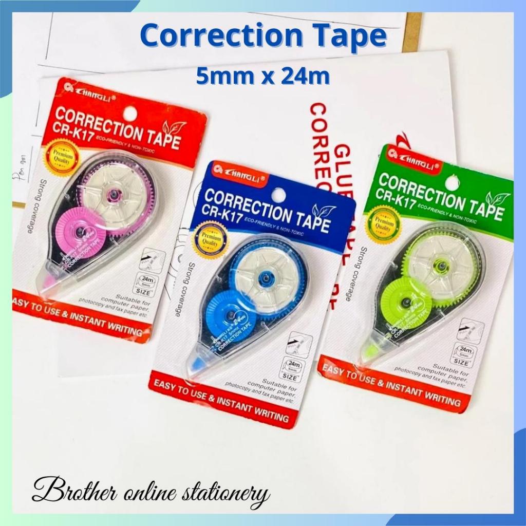 

BOS Correction Tape 24m x 5mm/Tipex Roll/Tipex Kering/Pita Koreksi/Tipx