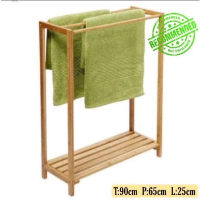 jemuran rak handuk kayu/jemuran handuk