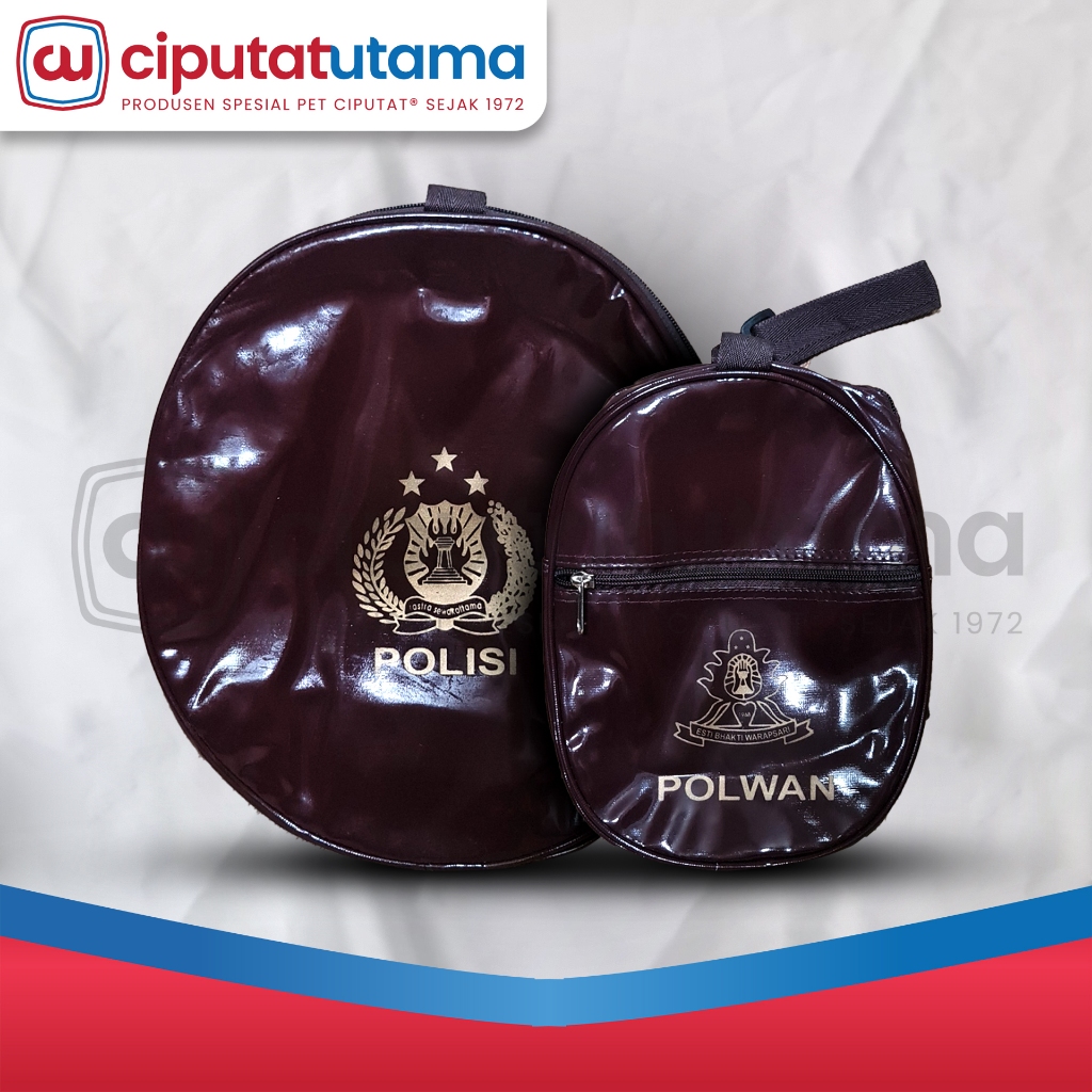 TEMPAT TAS PET COKLAT POLRI POLKI / WANITA