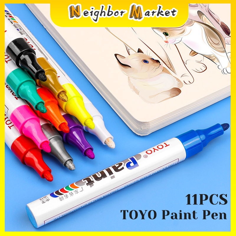 

LUCKYMALL Spidol Warna Spidol Ban TOYO Paint Marker Toyo Original Spidol Nat Keramik Ori Mobil Motor Car Motorcycle Tyre Tire Tires Tyres