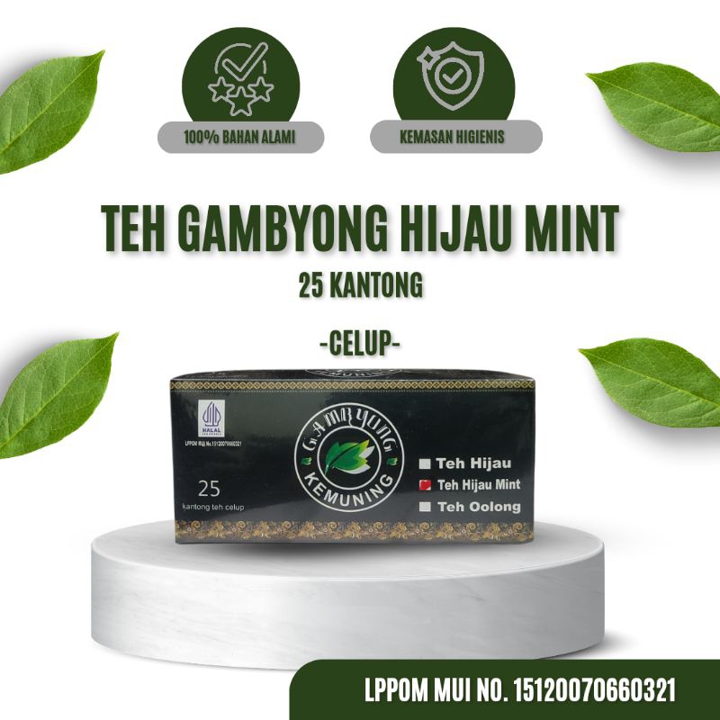 

Teh Celup Hijau Mint Gambyong Kemuning Isi 25 pcs Khas Karanganyar Seger Nikmat Simpel Elegan Murah Sehat Wangi Aroma Mantap Viral