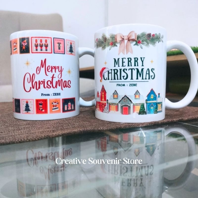 Mug Natal / Kado Natal / Custom kado mug kualitas impor
