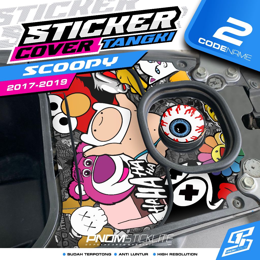 STICKER TANGKI SCOOPY 2017 2018 2019 STIKER DECAL COVER HONDA SCOOPY 2017-2019