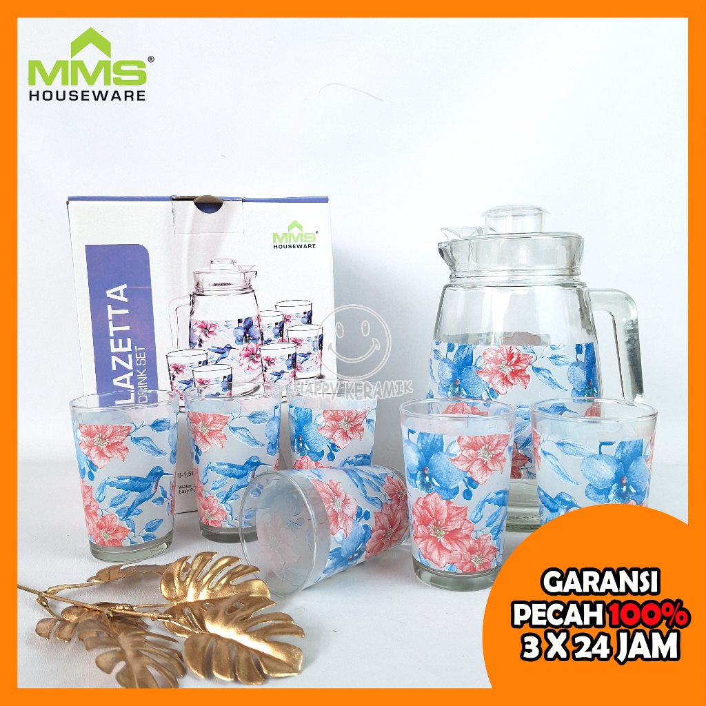 MMS Drink Set LAZETTA Pitcher Set Teko Beranak Teko Aesthecthic 5Pcs