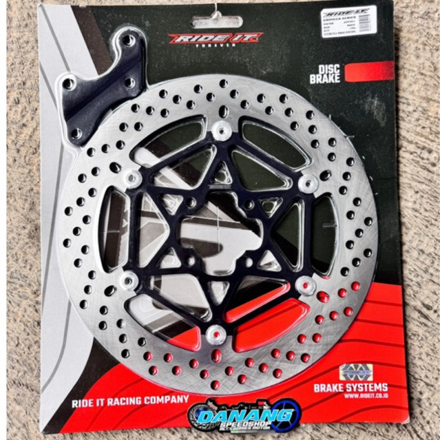 Piringan Cakram Depan Ride It Panigale Disc 300mm dan 260mm Lubang 4 Model Floating + breket Jupiter