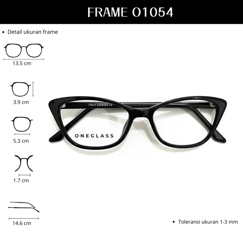 Oneglass- Frame Kacamata O1054 Perempuan