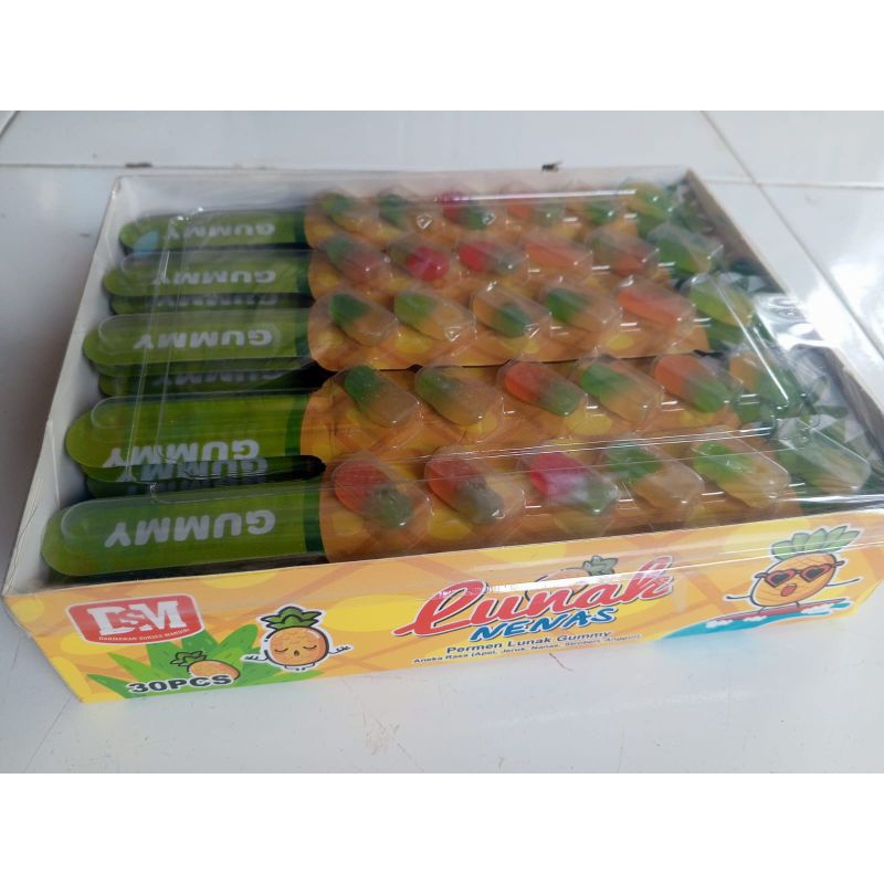 

permen lunak nanas mint 1 pak isi 30 lembar