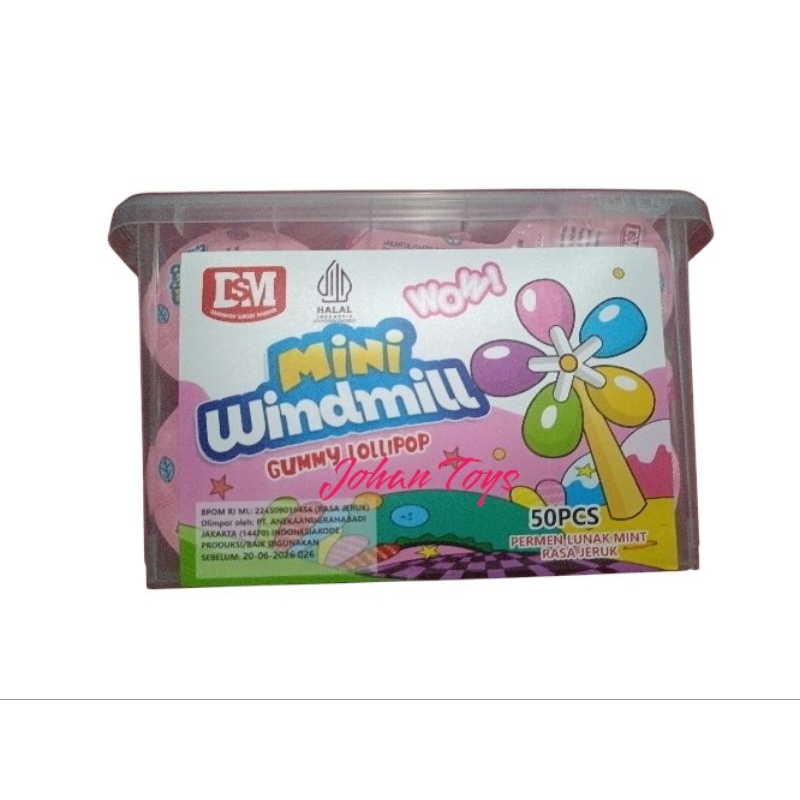 

Windmill Mini Gummy Lolipop 50 Pcs BOX
