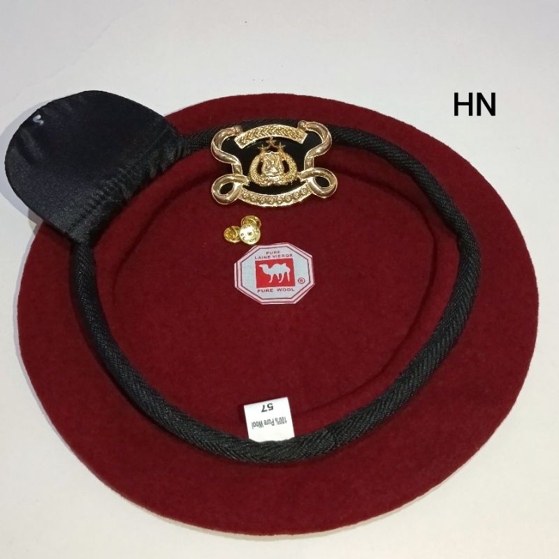 BARET BARESKRIM DAN EMBLEM PLAT KUNINGAN TEBAL POLRI