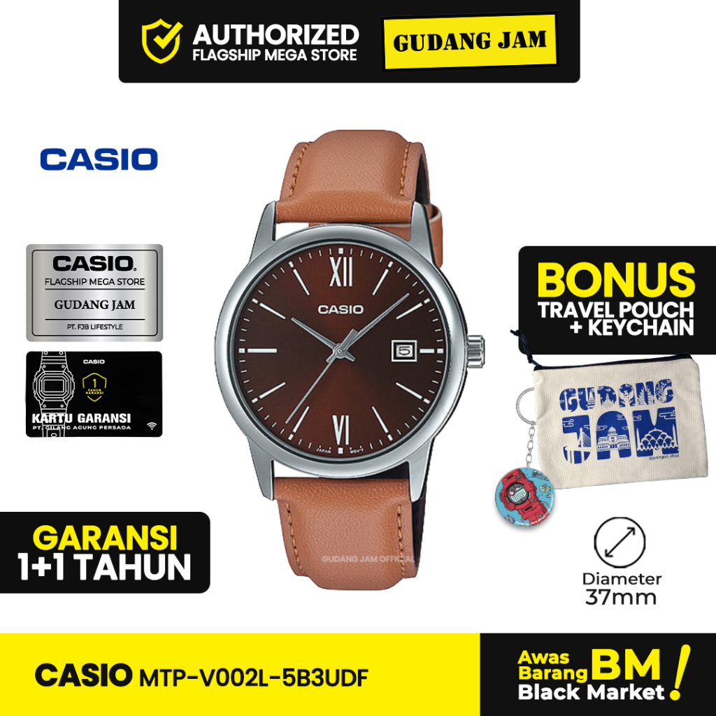 Jam Tangan Casio MTP-V002L-5B3UDF MTP-V002L MTP-V002 MTPV002L MTP V002L SLF