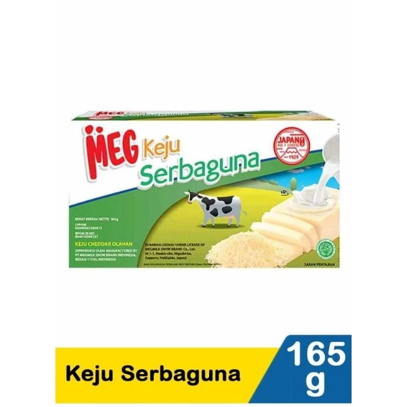 

KEJU MEG CHEDDAR SERBAGUNA KEMASAN 165 GRAM