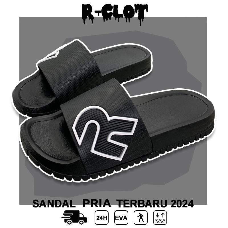 Sandal Pria Keren Distro Murah Slip On Empuk Eva Terbaru Outdoor Sendal Slop Pria Karet Jelly Flat T