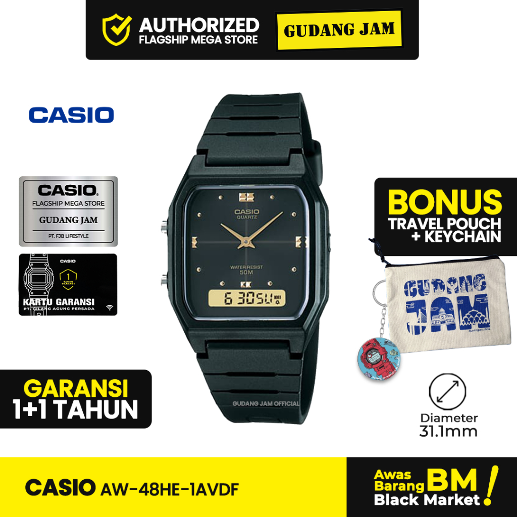 Jam Tangan Casio AW-48HE-1AVDF AW-48HE AW-48 AW48HE AW 48HE