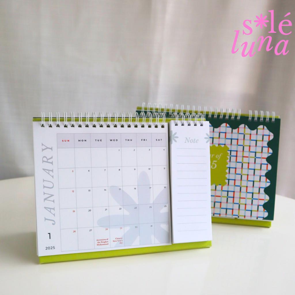 

[SOLELUNA] Ring Calendar 2025 Kalender Meja