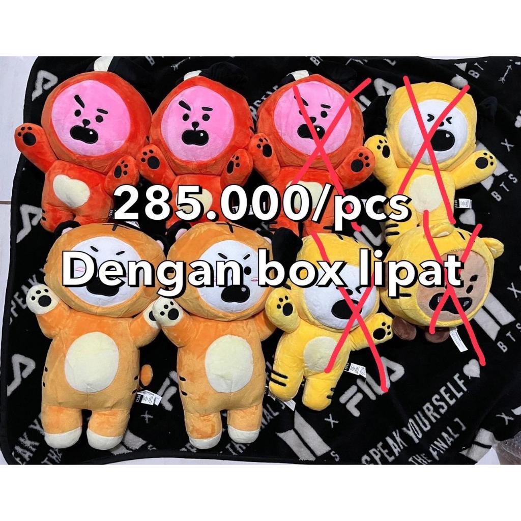 [Ready Stock - Baca Deskripsi] Official BT21 Tiger Standing Doll Cooky RJ Tata Include Lipat Box