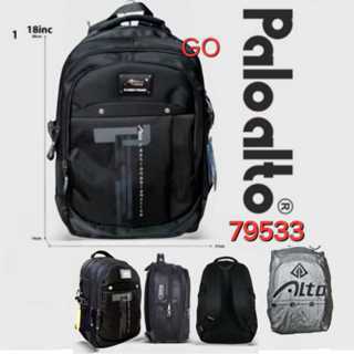 Ago BLACK 18INC Tas Sekolah Pollo Alto Anak Laki-Laki Tas Ransel/Ransel Laptop SD,SMP,SMA,Original 1